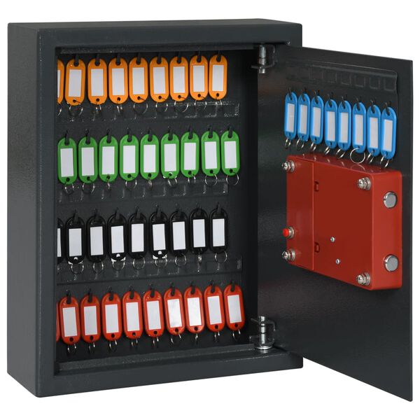 vidaXL Сейф для Ключів Темно-Сірий 30x10x36,5 см