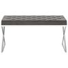 vidaXL Лавка Сірий 97 см Оксамитова Тканина і Нержавіюча Сталь