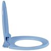 145823 vidaXL Soft-Close Toilet Seat Quick Release Blue Oval