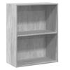 vidaXL 2-Ярусна Книжкова Шафа Сірий Бетон 60x30x76,5 см ДСП