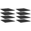 vidaXL Книжкові Полиці 8 шт Глянцевий Чорний 40х50х1,5 см ДСП