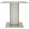 800257 vidaXL Dining Table White and Sonoma Oak 80x80x75 cm Chipboard