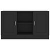 vidaXL Сервант Чорний 120x30,5x70 см ДСП