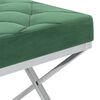 vidaXL Лавка Темно-Зелений 97 см Оксамитова Тканина і Нержавіюча Сталь