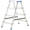 vidaXL Драбина-Стрем'янка Двостороння 4 Сходинки 90 см Алюміній
