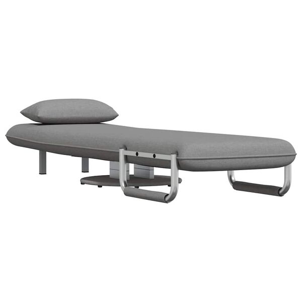 vidaXL Поворотне крісло і диван-ліжко Світло-сірий Тканина