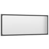 804637 vidaXL Bathroom Mirror High Gloss Grey 100x1,5x37 cm Chipboard