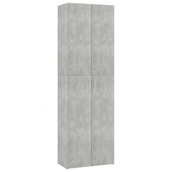 800301 vidaXL Office Cabinet Concrete Grey 60x32x190 cm Chipboard