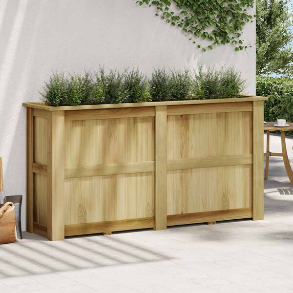 vidaXL Піднесена Клумба 196x50x100 см Просочена Соснова Деревина
