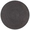 vidaXL Килимок Ручної Роботи Круглий Темно-Сірий 150 см Джут