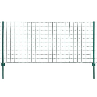 142815 vidaXL Euro Fence Steel 20x1 m Green