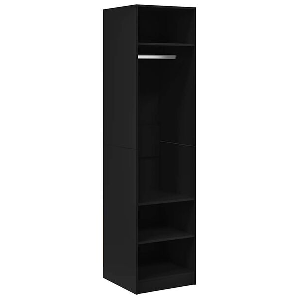 800235 vidaXL Wardrobe Black 50x50x200 cm Chipboard