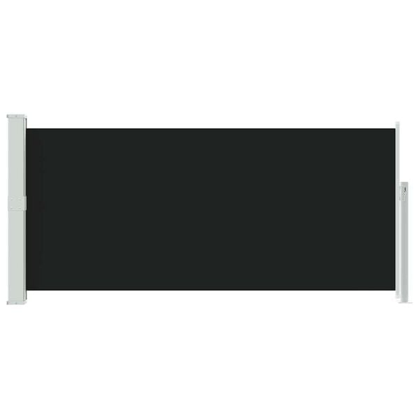 vidaXL Бічний Тент Висувний Чорний 140x300см