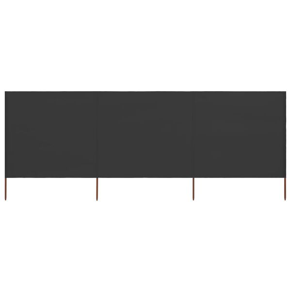 vidaXL 3-Панельна Вітрозахисна Ширма Антрацит 400х160 см Тканина