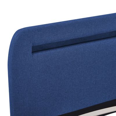 vidaXL Каркас ліжка зі світлодіодами Синій 180x200 см Тканина