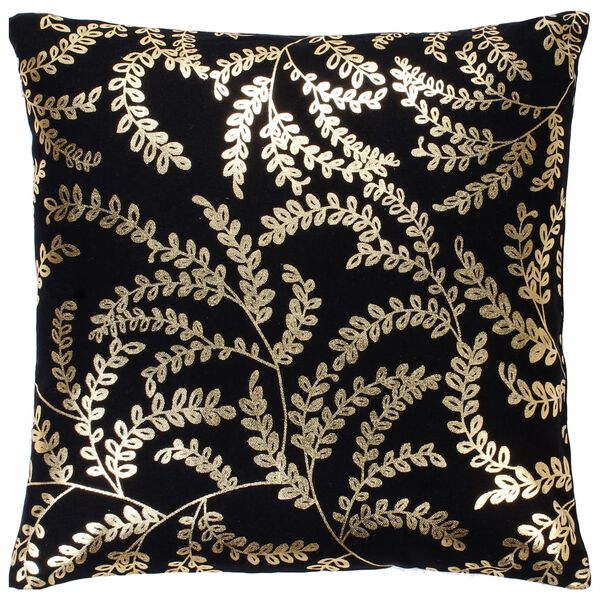 vidaXL Подушки 2 шт з Напиленням Чорний зі Золотистим 40х40 см Бавовна