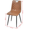 vidaXL Обідні стільці 4 шт Світло-коричневий Штучна шкіра