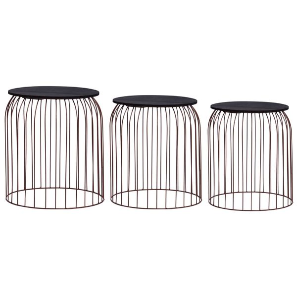 vidaXL Журнальні столики 3 шт Мідний