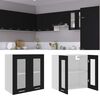 802522 vidaXL Hanging Glass Cabinet Black 60x31x60 cm Chipboard