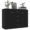 800685 vidaXL Sideboard Black 88x30x65 cm Chipboard