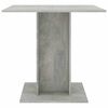 800256 vidaXL Dining Table Concrete Grey 80x80x75 cm Chipboard