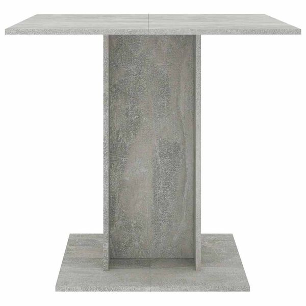 800256 vidaXL Dining Table Concrete Grey 80x80x75 cm Chipboard