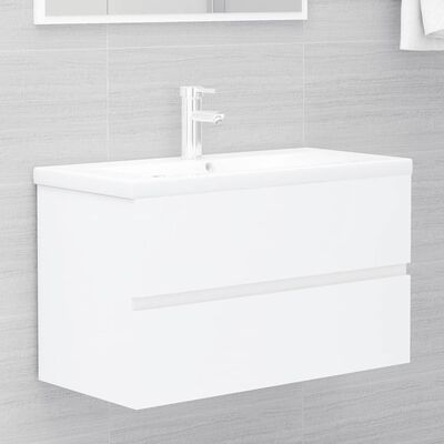 vidaXL Комплект Меблів для Ванної Кімнати 2 Од. Білий ДСП