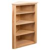vidaXL Кутова полиця 59x36x100 см Масив дуба