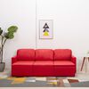 vidaXL 3-місний модульний диван-ліжко Червоний Штучна шкіра