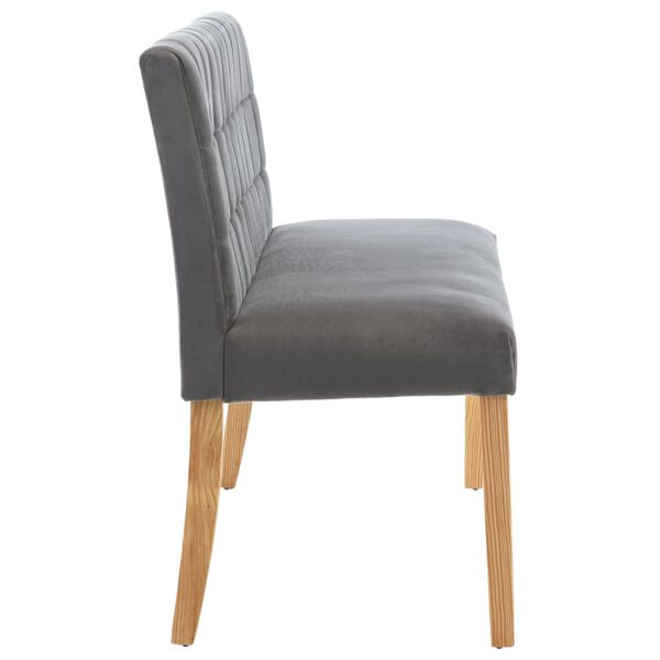 vidaXL Лавка Сірий 140 см Тканина