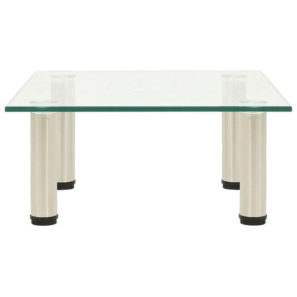 vidaXL Підставка під Телевізор Прозорий 40x35x17 см Загартоване Скло