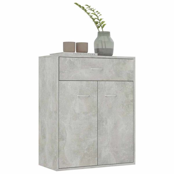 800715 vidaXL Sideboard Concrete Grey 60x30x75 cm Chipboard
