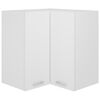 802537 vidaXL Hanging Corner Cabinet White 57x57x60 cm Chipboard