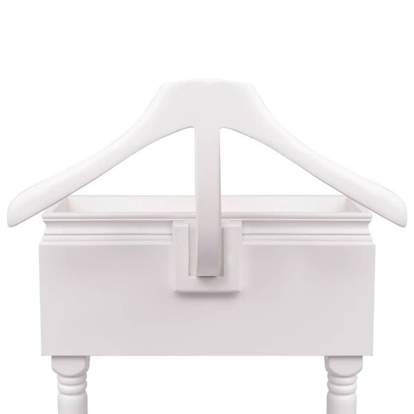 vidaXL Вішалка для одягу з шафкою Білий Дерево