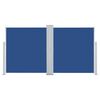vidaXL Бічний Висувний Тент Синій 140x600 см