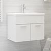 804647 vidaXL Sink Cabinet White 60x38,5x46 cm Chipboard