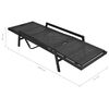 vidaXL Шезлонг з матрацом Чорний Поліротанг