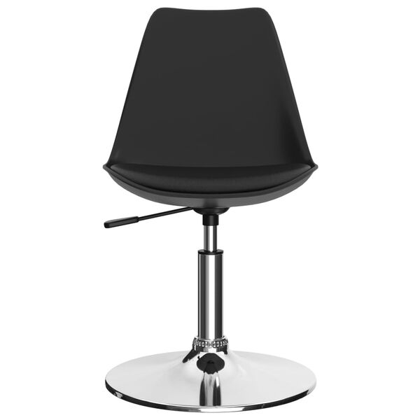 vidaXL Поворотні Обідні Стільці 4 шт Чорний Штучна Шкіра