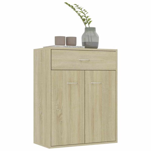 800714 vidaXL Sideboard Sonoma Oak 60x30x75 cm Chipboard