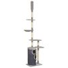 170670 vidaXL Cat Tree with Sisal Scratching Posts Grey 260 cm