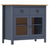 vidaXL Сервант "Hill Range" Сірий 90x40x80 см Масив Сосни