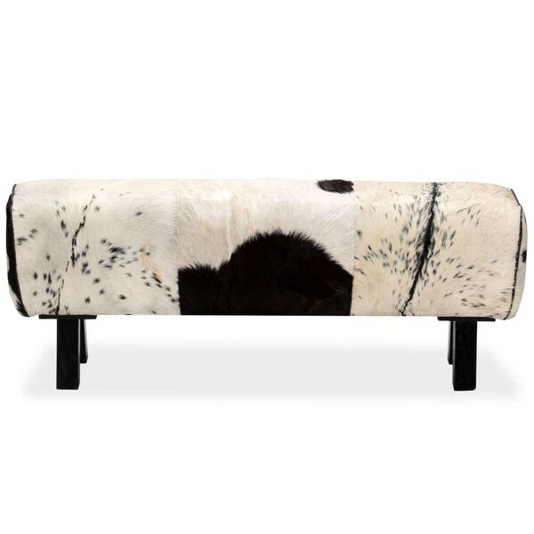 vidaXL Лавка 120x30x45 см Натуральна Козяча Шкіра