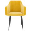 vidaXL Обідні стільці 2 шт Гірчично-жовтий Оксамит