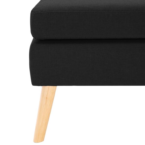 vidaXL Ослінчик для Ніг Чорний Тканина