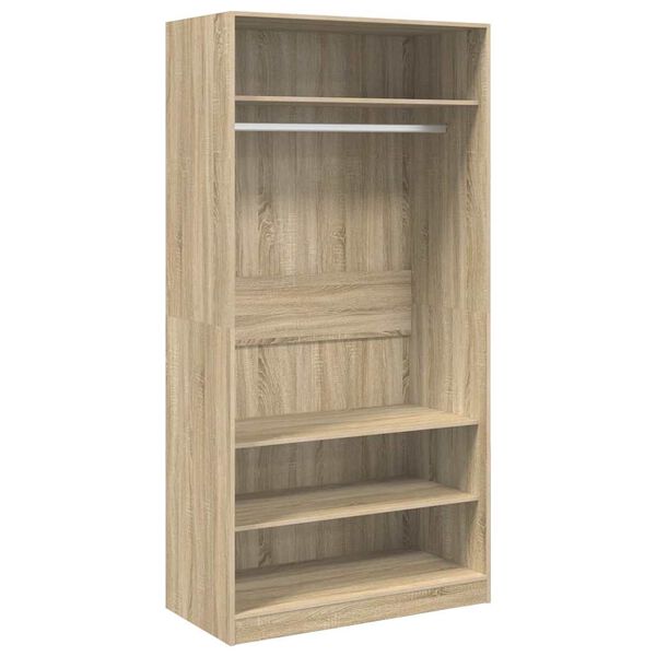 800228 vidaXL Wardrobe Sonoma Oak 100x50x200 cm Chipboard