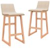 vidaXL Барні стільці 2 шт Кремовий Тканина