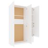 800792 vidaXL 3-Door Wardrobe White 120x50x180 cm Chipboard