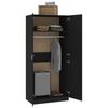 800631 vidaXL Wardrobe Black 90x52x200 cm Chipboard