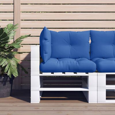 vidaXL Подушки для дивана з піддонів 3 шт Яскраво-синій Тканина