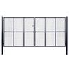vidaXL Садові сітчасті ворота Сірий 400x200 см Оцинкована сталь